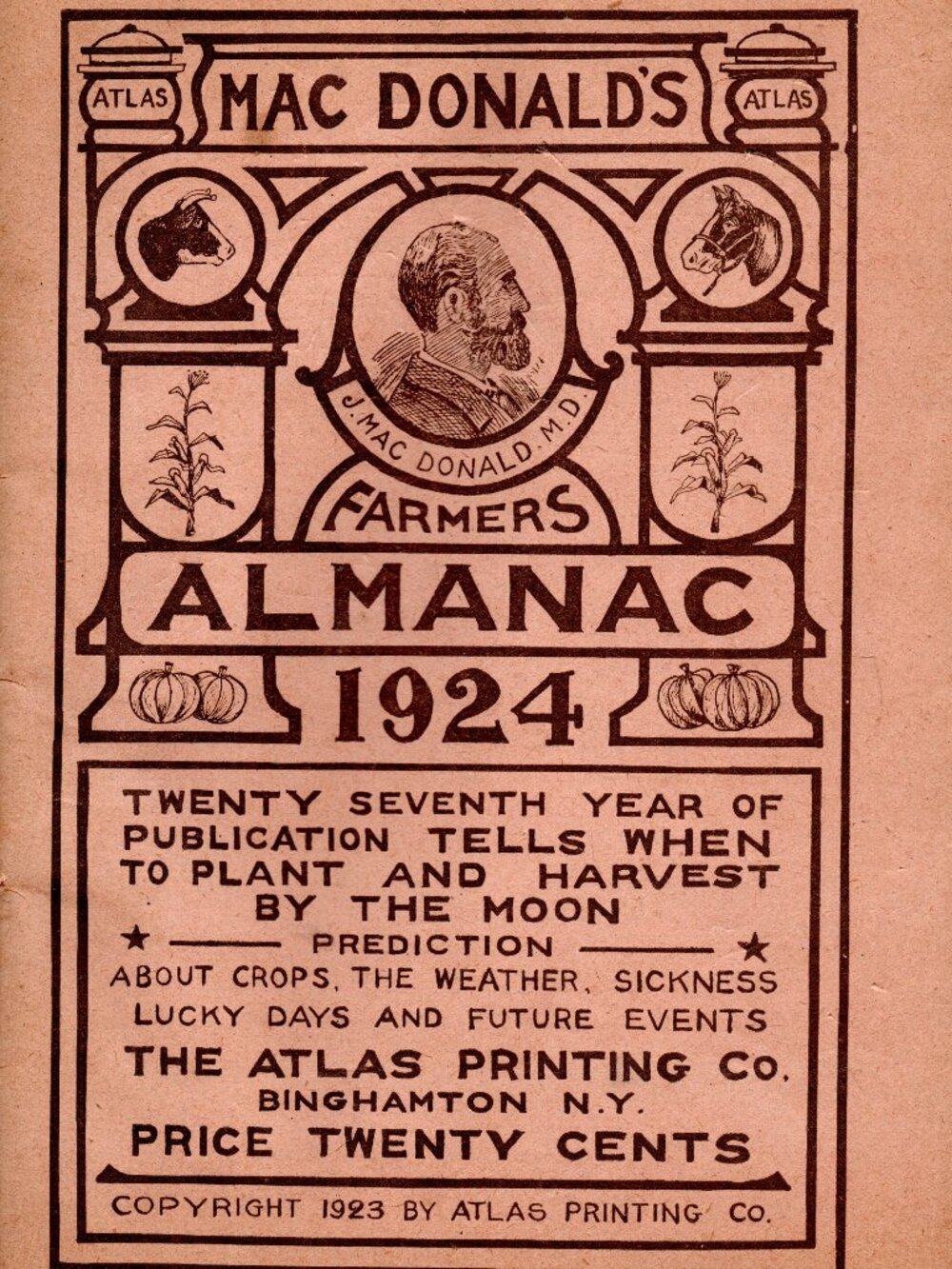 MacDonalds Farmers Almanac 1924